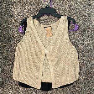 Papermoon Beige Knit Tank Top